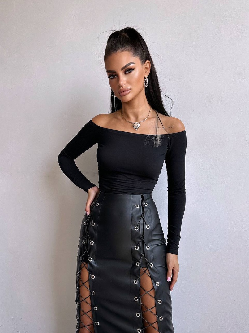 Комплект: топ + спідниця міді  Комплект: топ + спідниця міді  | PUSHKA SHOP