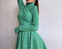 Трикотажна сукня міні із спідницею сонцем     Трикотажна сукня міні із спідницею сонцем     | PUSHKA SHOP