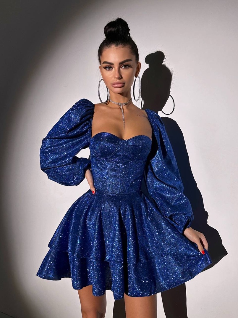 Сяюча корсетна сукня бюстьє з подвійною спідницею  | PUSHKA SHOP