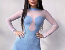 Трикотажна сукня з вставками сітки Трикотажна сукня з вставками сітки | PUSHKA SHOP