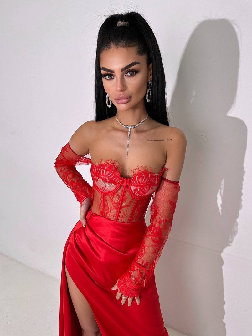 Комплект: мереживний корсет  +  спідниця максі   Комплект: мереживний корсет  +  спідниця максі   | PUSHKA SHOP