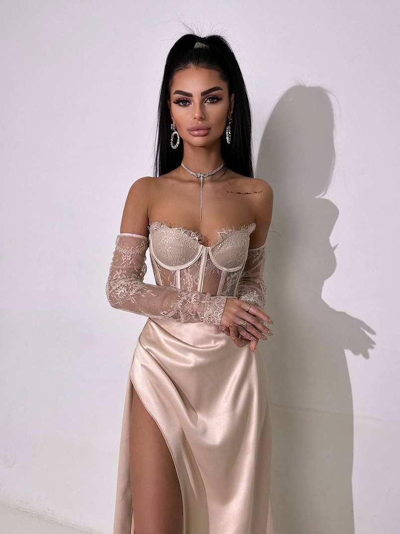 Комплект: мереживний корсет  +  спідниця максі   | PUSHKA SHOP