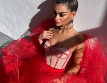 Комплект: корсет бюстьє декорований стразами + пишна спідниця максі  Ручна робота  Комплект: корсет бюстьє декорований стразами + пишна спідниця максі  Ручна робота  | PUSHKA SHOP