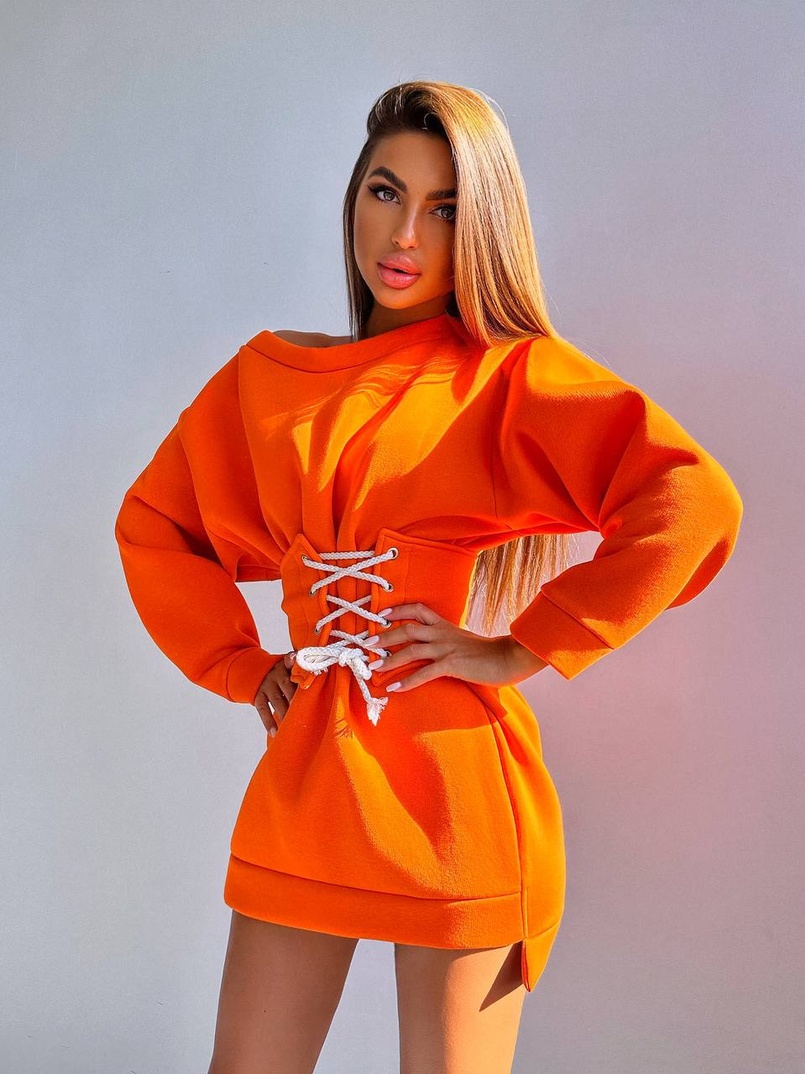 Тепле затишне худі over-size на флісі + корсет на шнурівці Можна носити з корсетом та без | PUSHKA SHOP