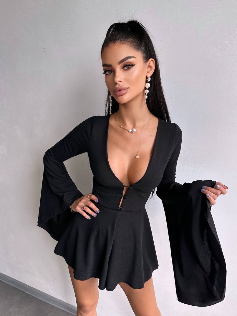 Ромпер з розкльошеними рукавами  Ромпер з розкльошеними рукавами  | PUSHKA SHOP