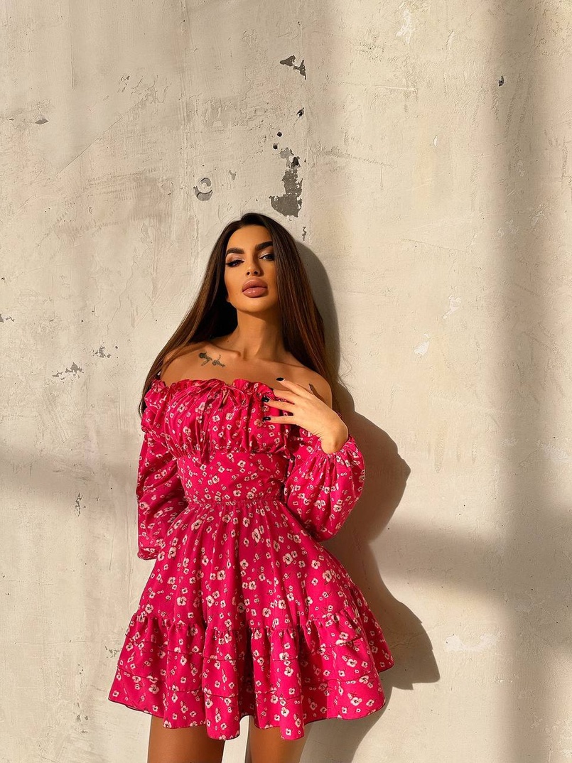 Сукня з воланами та шнурівкою  по спинці Сукня з воланами та шнурівкою  по спинці | PUSHKA SHOP