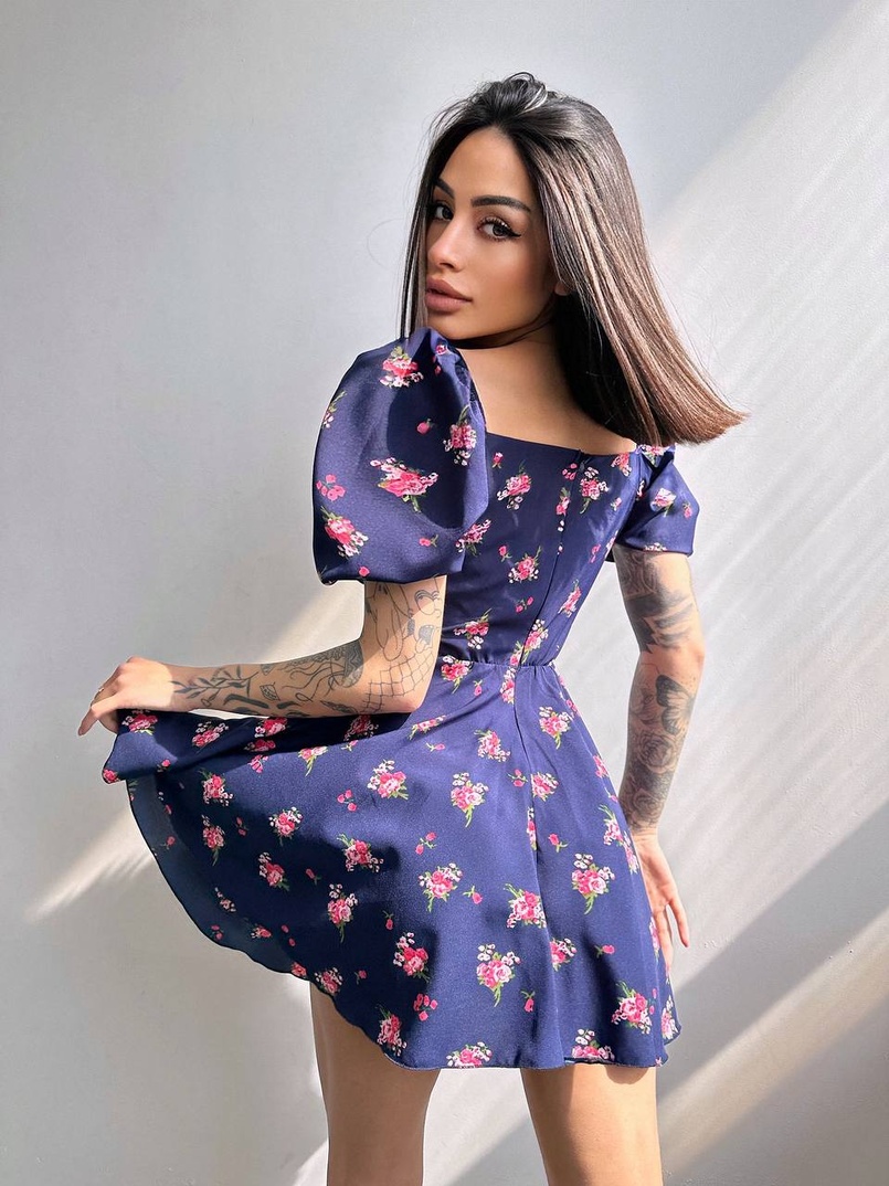 Сукня- міні у квітковий принт Сукня- міні у квітковий принт | PUSHKA SHOP