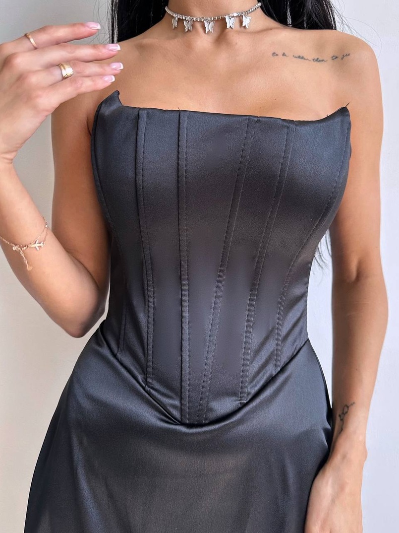 Корсетна сукня міді  | PUSHKA SHOP