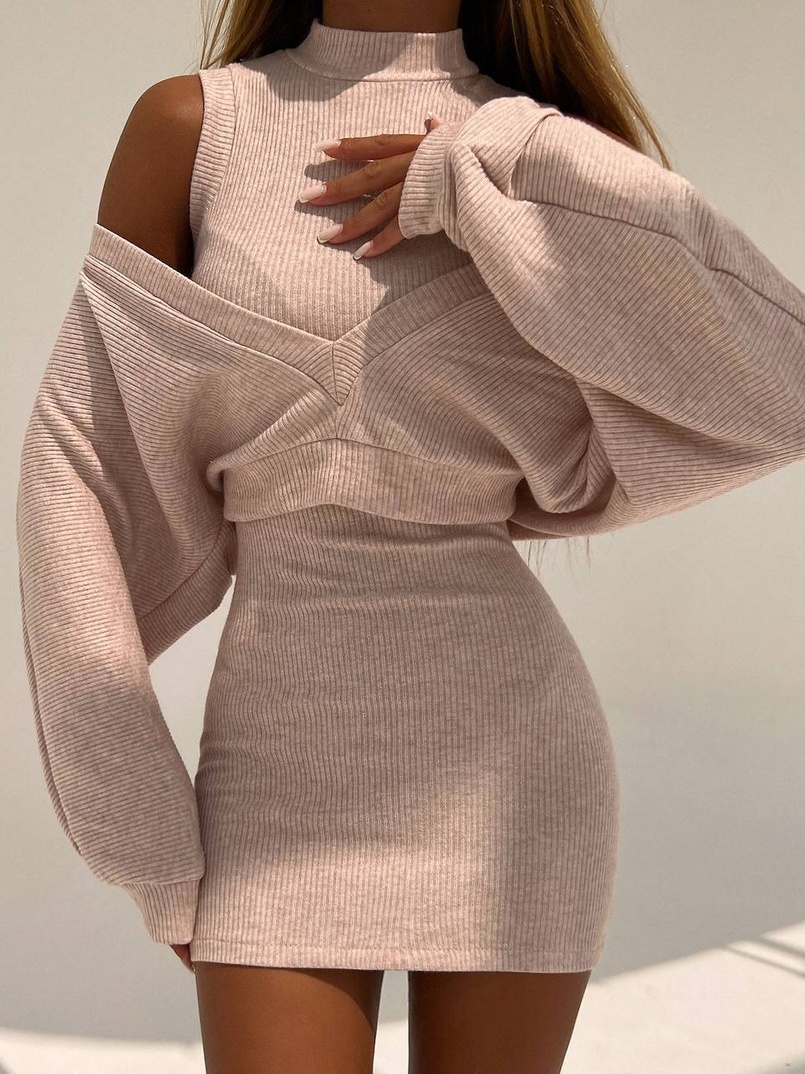 Трикотажна сукня-двійка  | PUSHKA SHOP