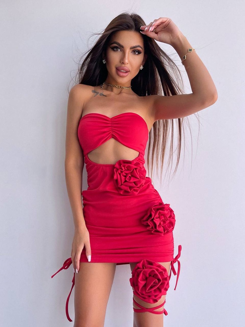 Сукня міні з трояндами    Ручна робота.  Сукня міні з трояндами    Ручна робота.  | PUSHKA SHOP