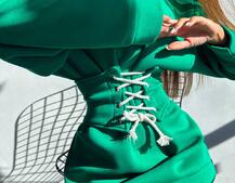 Тепле затишне худі over-size на флісі + корсет на шнурівці Можна носити з корсетом та без Тепле затишне худі over-size на флісі + корсет на шнурівці Можна носити з корсетом та без | PUSHKA SHOP