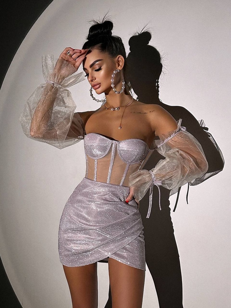 Сяючий комплект: корсет + спідниця  Сяючий комплект: корсет + спідниця  | PUSHKA SHOP