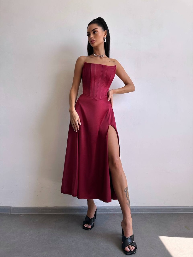 Корсетна сукня міді  | PUSHKA SHOP