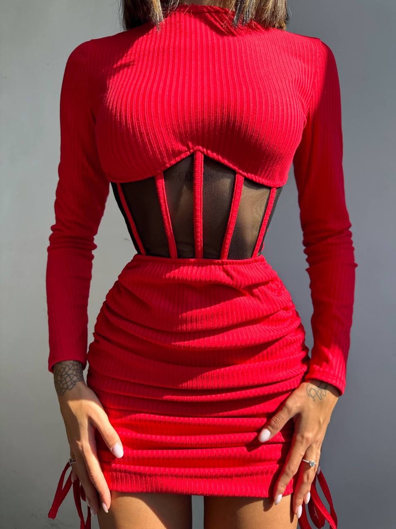 Сукня-міні  з елементами корсету  Довжину спідниці можна регулювати  Сукня-міні  з елементами корсету  Довжину спідниці можна регулювати  | PUSHKA SHOP