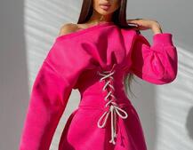 Худи на флисе + корсет на шнуровке  Худи на флисе + корсет на шнуровке  | PUSHKA SHOP