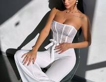 Комплект: піджак + комбінезон кльош Комплект: піджак + комбінезон кльош | PUSHKA SHOP