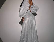 Сяючий комплект: корсет + спідниця  максі з драпіруванням Сяючий комплект: корсет + спідниця  максі з драпіруванням | PUSHKA SHOP