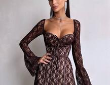 Мереживна сукня міні з чашечками    | PUSHKA SHOP