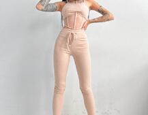 Трикотажный комплект: корсетный топ на косточках + леггинсы Трикотажный комплект: корсетный топ на косточках + леггинсы | PUSHKA SHOP