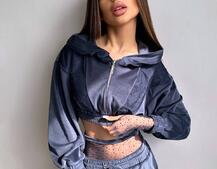 Велюровий комплект декорований стразами( бомбер+ рукавички+ штани + трусики) Велюровий комплект декорований стразами( бомбер+ рукавички+ штани + трусики) | PUSHKA SHOP