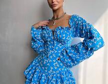 Сукня з воланами та шнурівкою по спинці Сукня з воланами та шнурівкою по спинці | PUSHKA SHOP