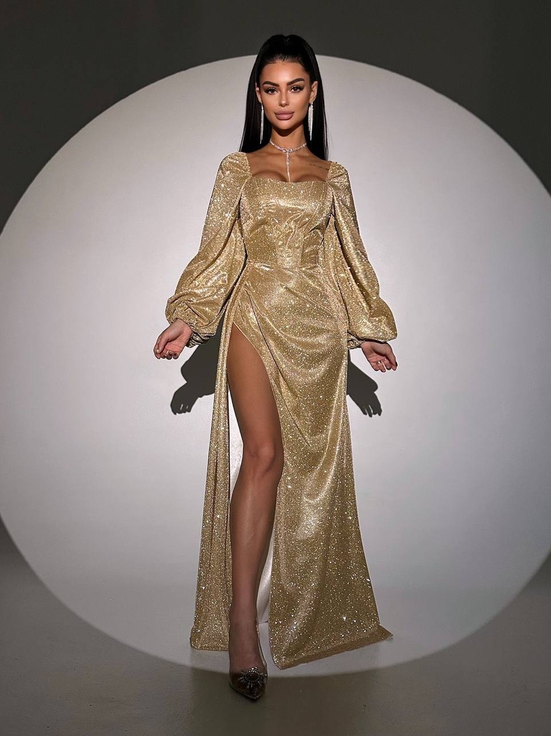 Сяючий комплект: корсет + спідниця  максі з драпіруванням Сяючий комплект: корсет + спідниця  максі з драпіруванням | PUSHKA SHOP