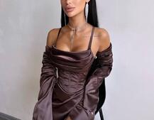 Комплект: корсет з рукавами    + спідниця міні з драпіруванням   Комплект: корсет з рукавами    + спідниця міні з драпіруванням   | PUSHKA SHOP