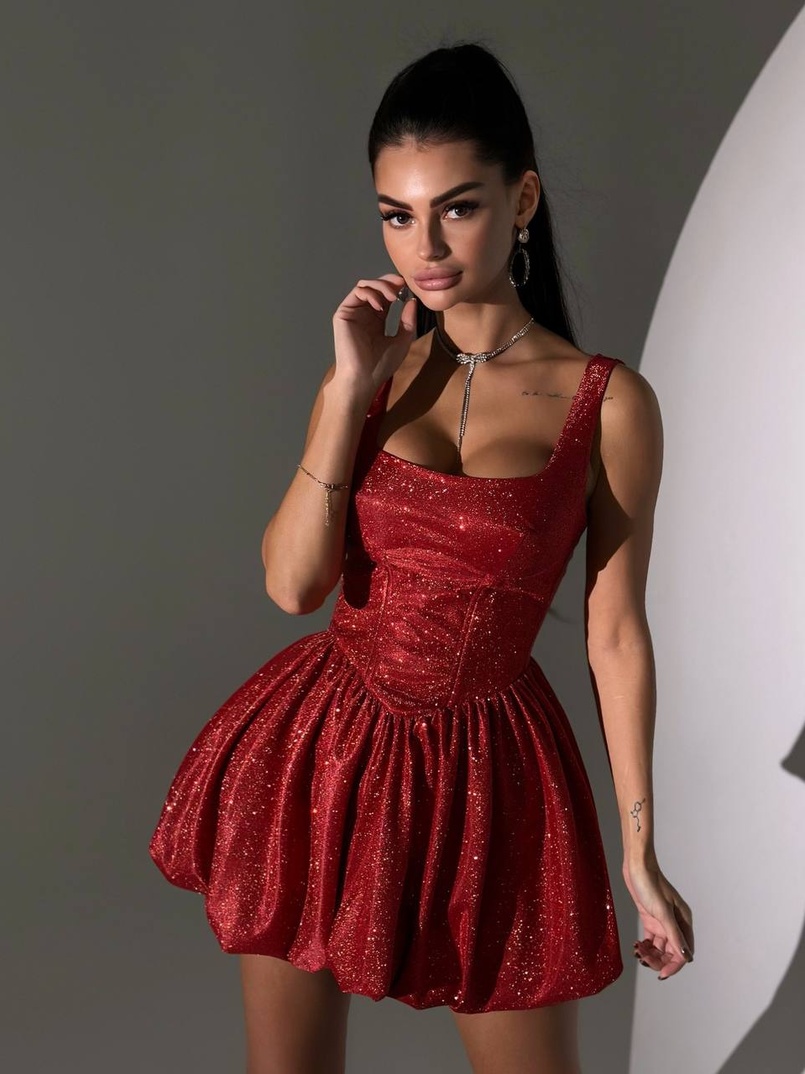 Сяюча корсетна сукня міні Сяюча корсетна сукня міні | PUSHKA SHOP