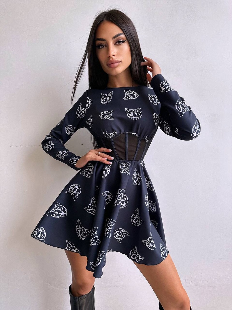 Корсетна сукня з принтом Корсетна сукня з принтом | PUSHKA SHOP