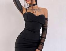 Сукня із зав'язкою на шию та чашечками з ефектом push up Сукня із зав'язкою на шию та чашечками з ефектом push up | PUSHKA SHOP