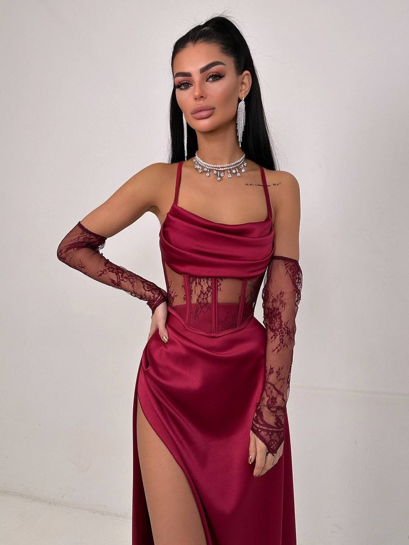 Комплект: корсет+ рукавички + спідниця максі Комплект: корсет+ рукавички + спідниця максі | PUSHKA SHOP