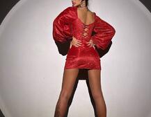 Сяючий комплект: корсет + спідниця міні з драпіруванням Сяючий комплект: корсет + спідниця міні з драпіруванням | PUSHKA SHOP