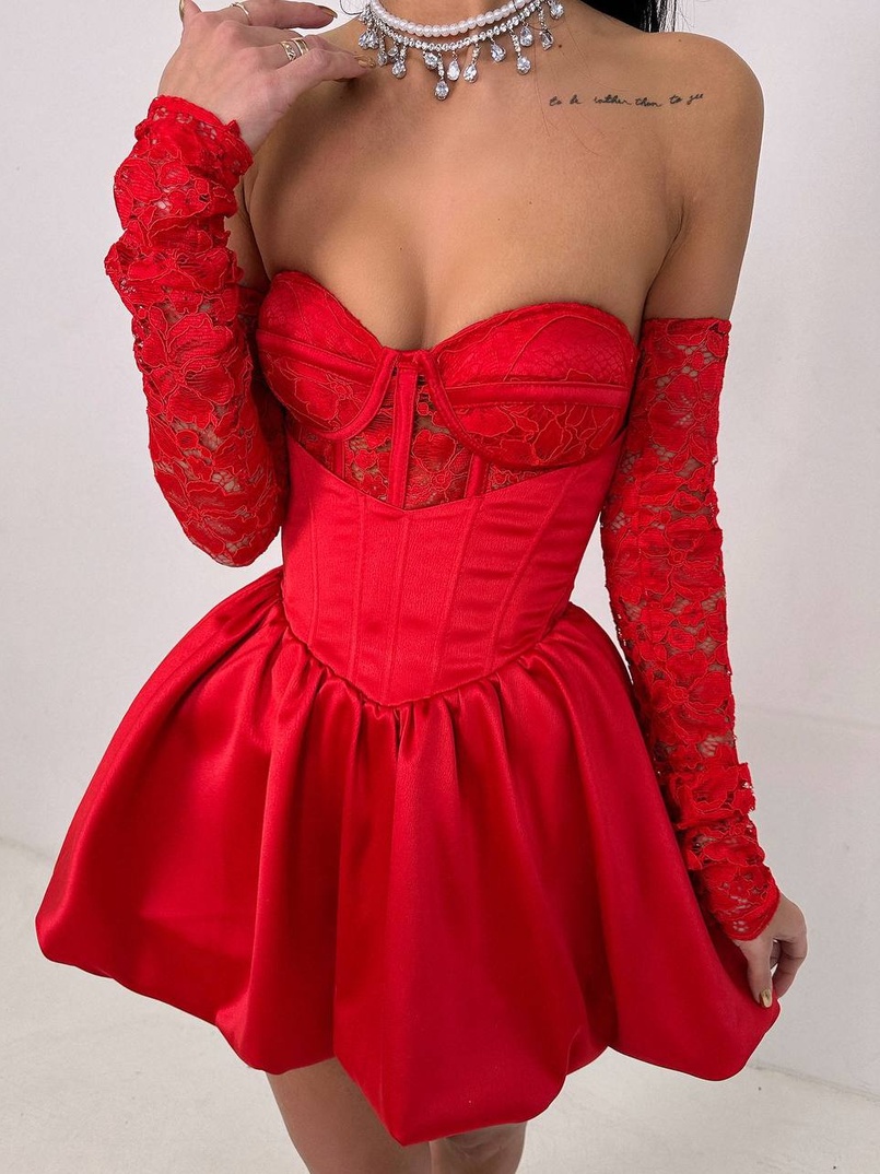 Комплект: мереживний корсет бюстьє + корсетна спідниця | PUSHKA SHOP