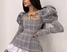 Сукня з об'ємними рукавами + спідниця з воланами Сукня з об'ємними рукавами + спідниця з воланами | PUSHKA SHOP