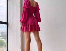 Сукня в горошок на ґудзиках з воланами  Сукня в горошок на ґудзиках з воланами  | PUSHKA SHOP