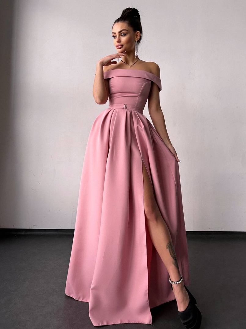 Сукня максі з відкритими плечима  Сукня максі з відкритими плечима  | PUSHKA SHOP