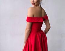 Сукня максі з відкритими плечима  Сукня максі з відкритими плечима  | PUSHKA SHOP