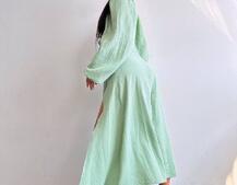 Муслінова сукня -міді з розрізом на ніжці  | PUSHKA SHOP