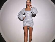 Сяючий комплект: корсет + спідниця міні з драпіруванням Сяючий комплект: корсет + спідниця міні з драпіруванням | PUSHKA SHOP