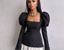 Сукня з об'ємними рукавами + спідниця з воланами Сукня з об'ємними рукавами + спідниця з воланами | PUSHKA SHOP