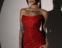 Сяюча корсетна  сукня міні  | PUSHKA SHOP