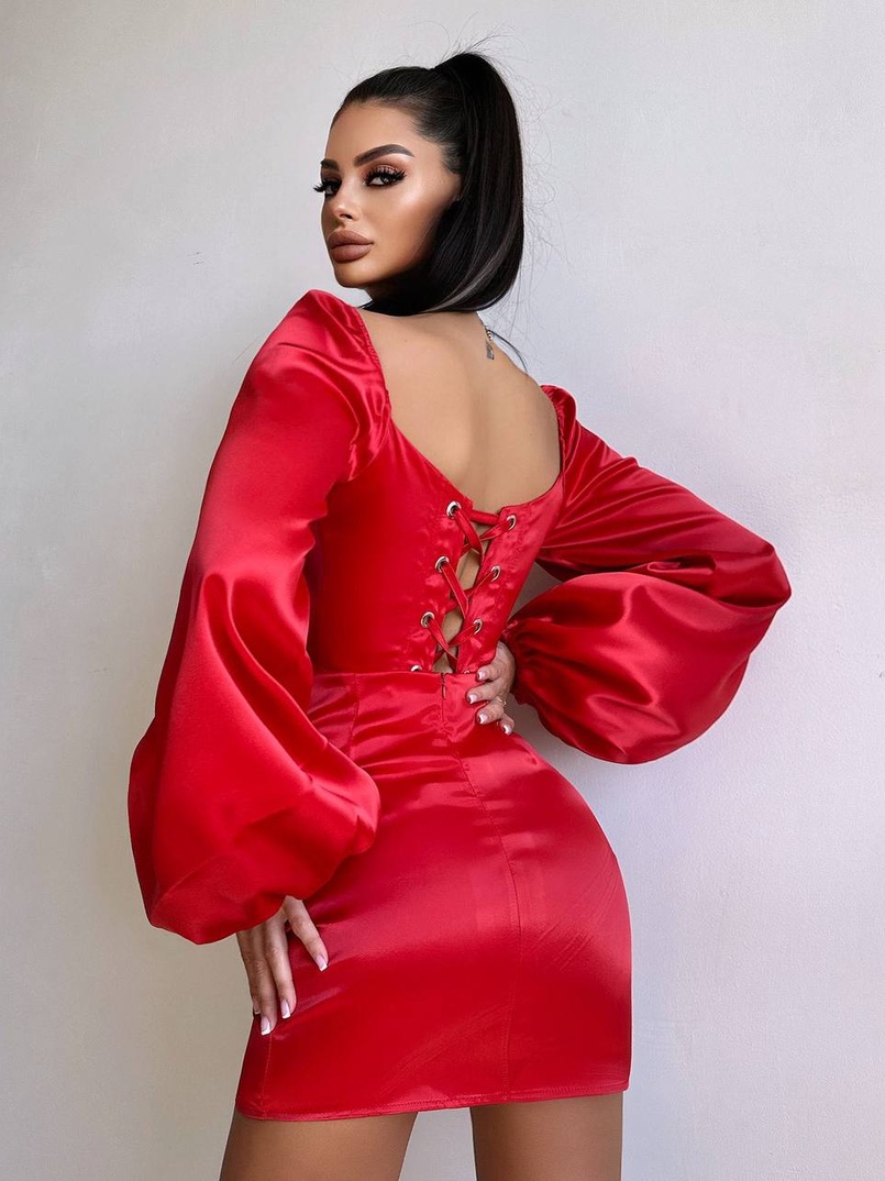 Атласний  комплект: корсет + спідниця з драпіруванням Атласний  комплект: корсет + спідниця з драпіруванням | PUSHKA SHOP