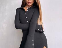 Трикотажна сукня з комірцем  Трикотажна сукня з комірцем  | PUSHKA SHOP