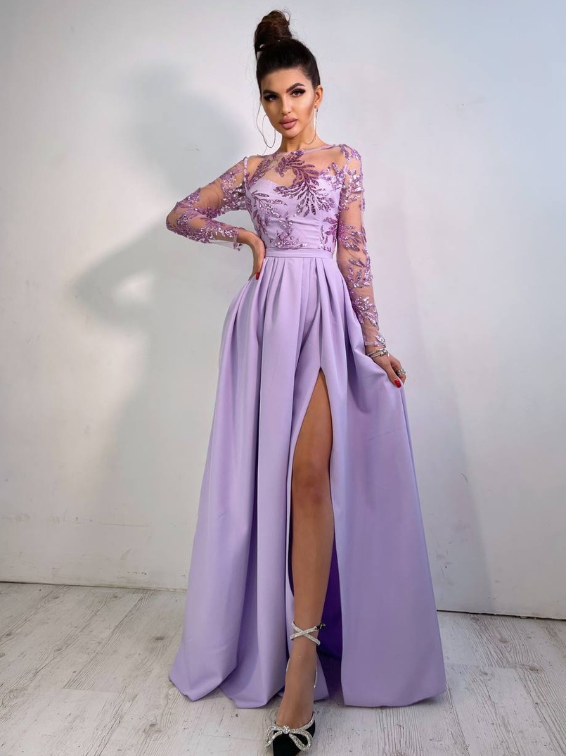 Сукня максі з паєтками та розрізом на спідниці Сукня максі з паєтками та розрізом на спідниці | PUSHKA SHOP