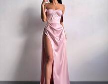 Атласний комплект: корсет бюстʼє + спідниця максі  | PUSHKA SHOP