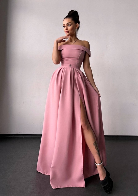 Сукня максі з відкритими плечима  | PUSHKA SHOP