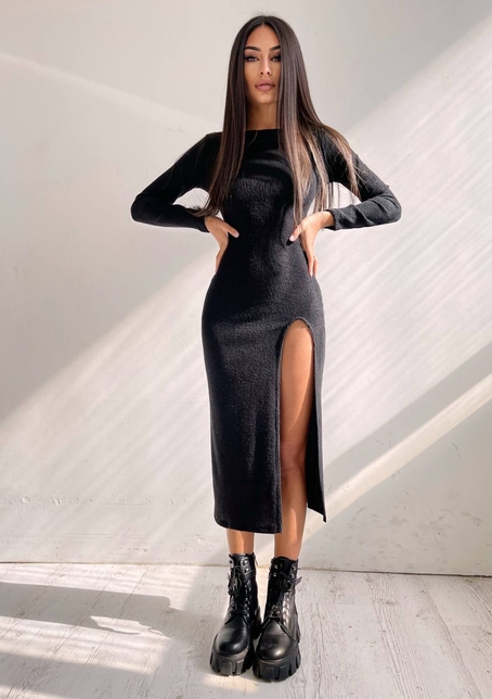 Плаття міді зі шнурівкою | PUSHKA SHOP