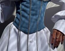 Приталена сорочка + корсет декорований камінцями  Ручна робота Приталена сорочка + корсет декорований камінцями  Ручна робота | PUSHKA SHOP