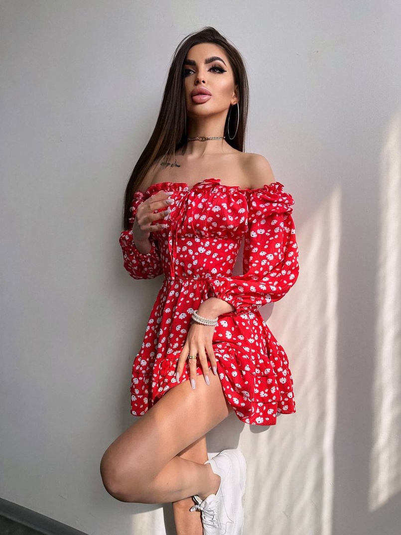 Квіткова сукня з воланами та шнуровкою по спинці Квіткова сукня з воланами та шнуровкою по спинці | PUSHKA SHOP