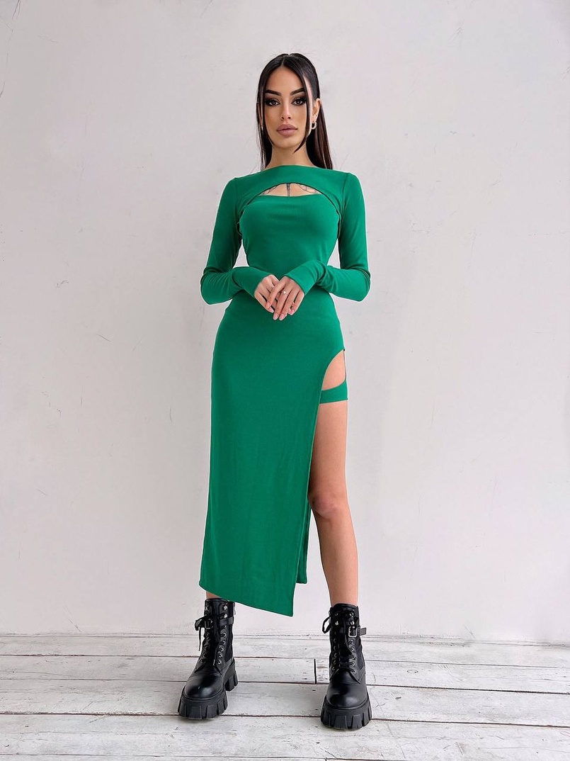 Облягаюча сукня міді цікавого крою Облягаюча сукня міді цікавого крою | PUSHKA SHOP